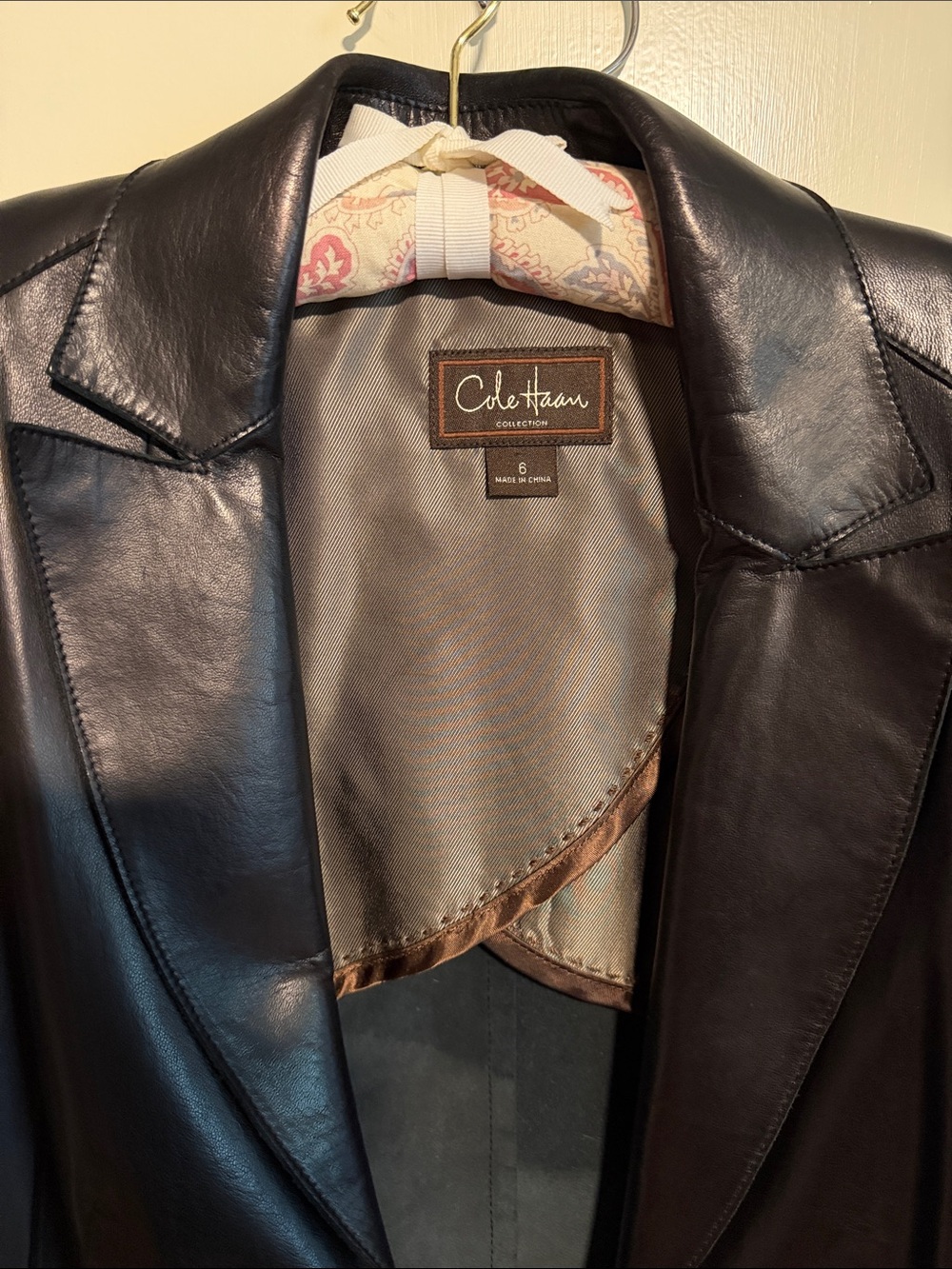 COLE HAAN COLLECTION LAMBSKIN BLAZER - Picture 3 of 7